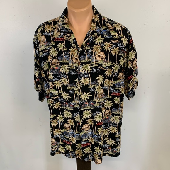 Harley-Davidson Other - Harley-Davidson short sleeve button down tropical shirt.  XXL